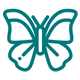 colorful butterfly illustration with intricate wing patterns symbolizing nature and beauty five vibrant colors five points of interest